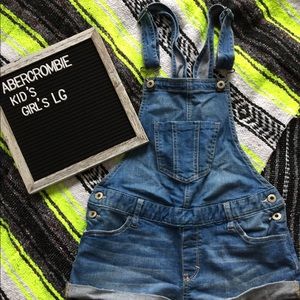 Abercrombie kids girls overalls shorts